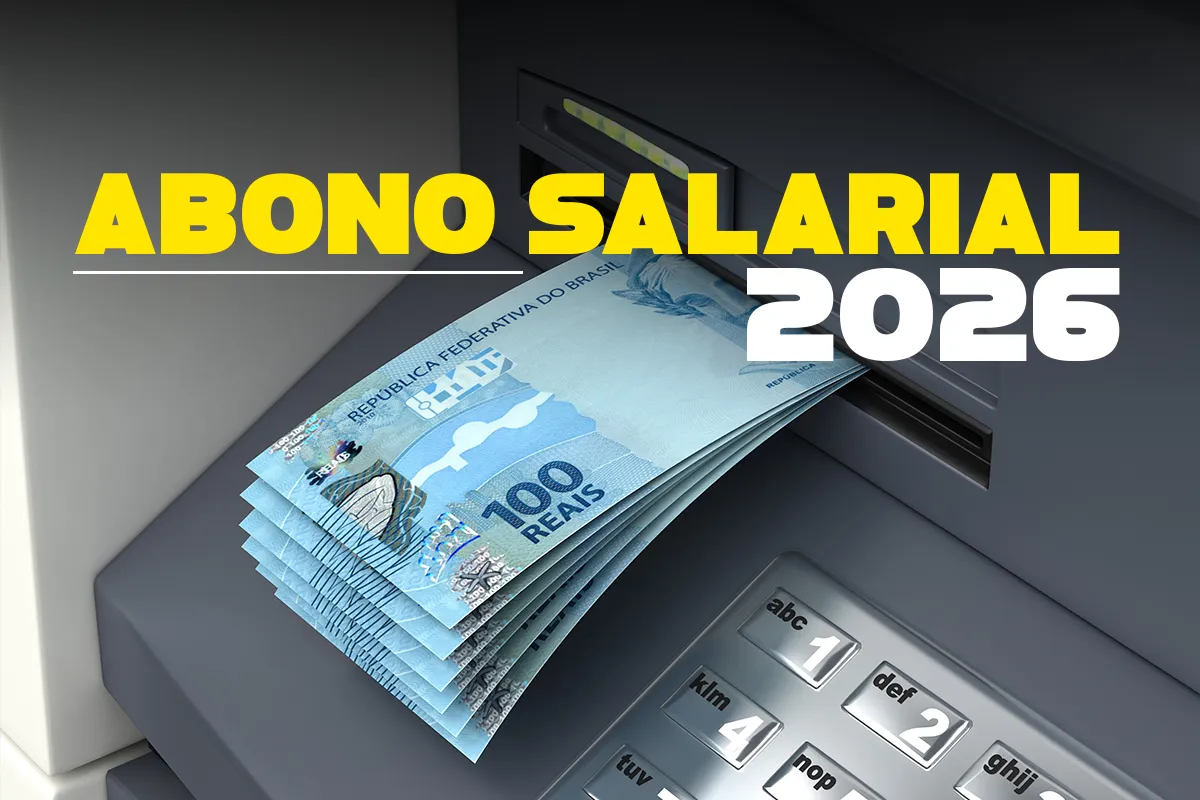 Saque de R$ 1.621 do PIS/Pasep: nascidos em fevereiro podem retirar agora em março 2 Cédulas de 100 reais saindo de um caixa eletrônico, ilustrando o pagamento do Abono Salarial 2026
