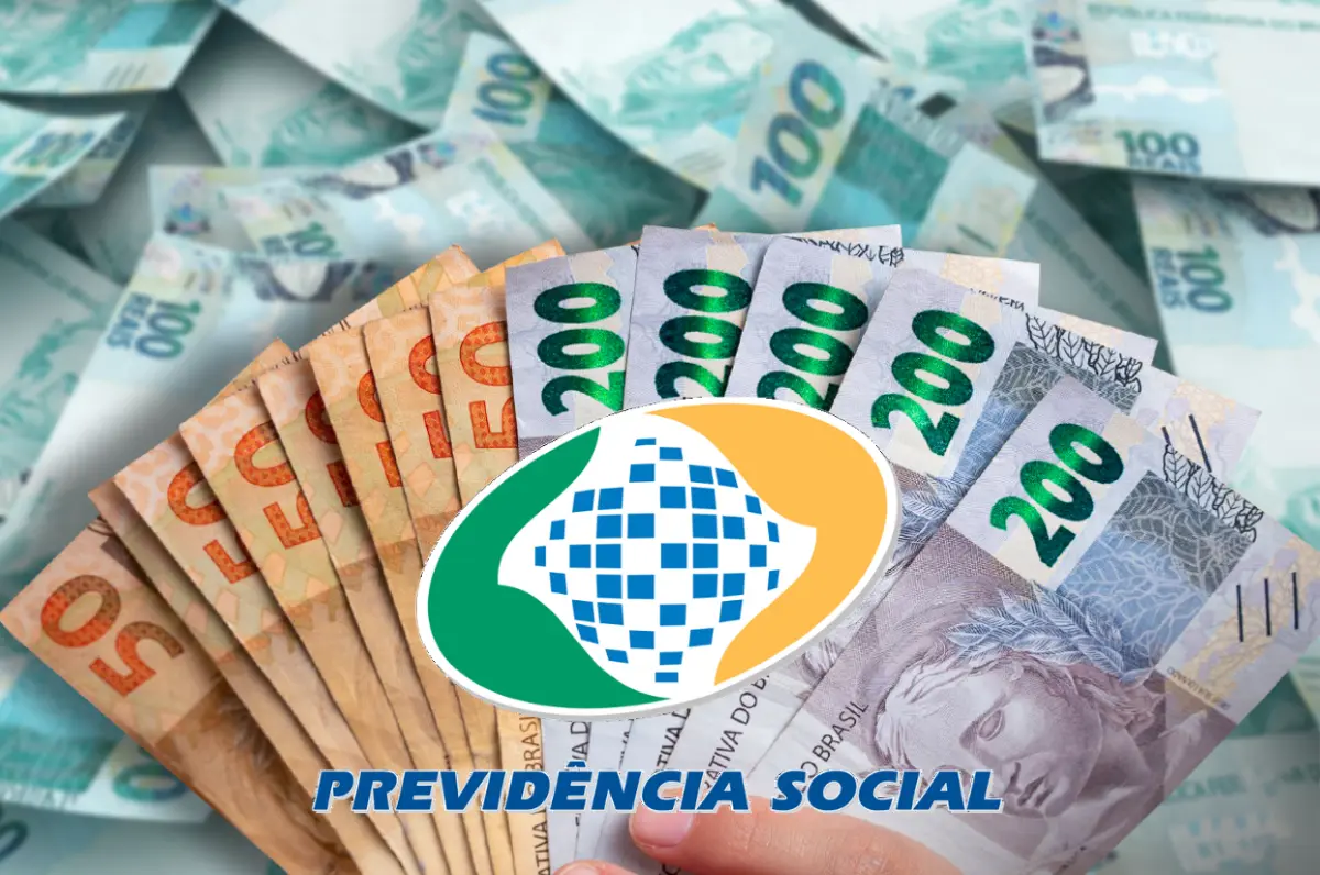 INSS: saiba como aposentados podem ter 25% de aumento no pagamento 2 Notas de real do Brasil com símbolo da Previdência Social representando o adicional de 25% na aposentadoria por incapacidade permanente do INSS