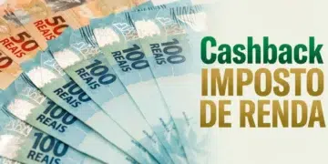 Notas de 50 e 100 reais ilustrando o cashback do Imposto de Renda 2026 anunciado pela Receita Federal para milhões de contribuintes