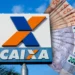 R$ 6.220 disponíveis na CAIXA: veja quem pode e como solicitar pelo aplicativo a partir desta quinta-feira (26) 9 Letreiro da Caixa ao ar livre com notas de cinquenta e duzentos reais em destaque