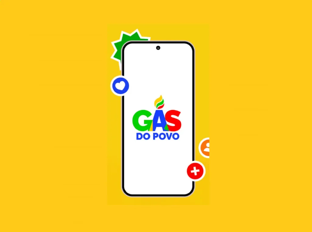 Consulta do Gás do Povo começa nesta terça (17); veja como verificar pelo app 2 Celular exibindo aplicativo Meu Social com consulta do benefício Gás do Povo e aviso de vale disponível