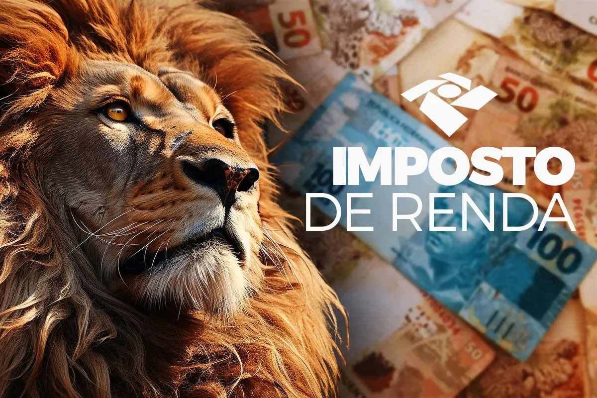 Imposto de Renda: os erros que mais levam contribuintes à malha fina e como evitá-los 2 Leão do Imposto de Renda sobre notas de real representando fiscalização da Receita Federal contra inconsistências na declaração do IR 2026